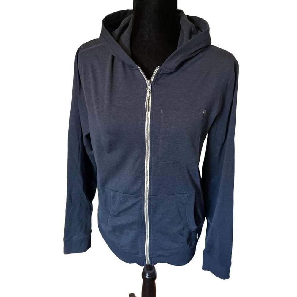 Vuori Halo Performance Full Zip Up Athletic Hoodie Blue Women’s Small